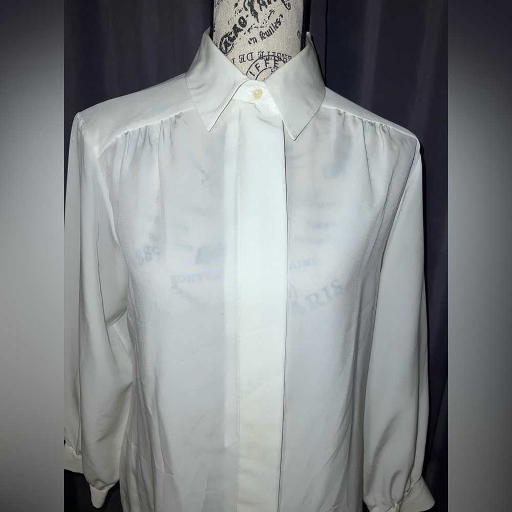 Pendleton Country Sophisticates VTG Made in USA White Cream Top Size 10 - Picture 2 of 8